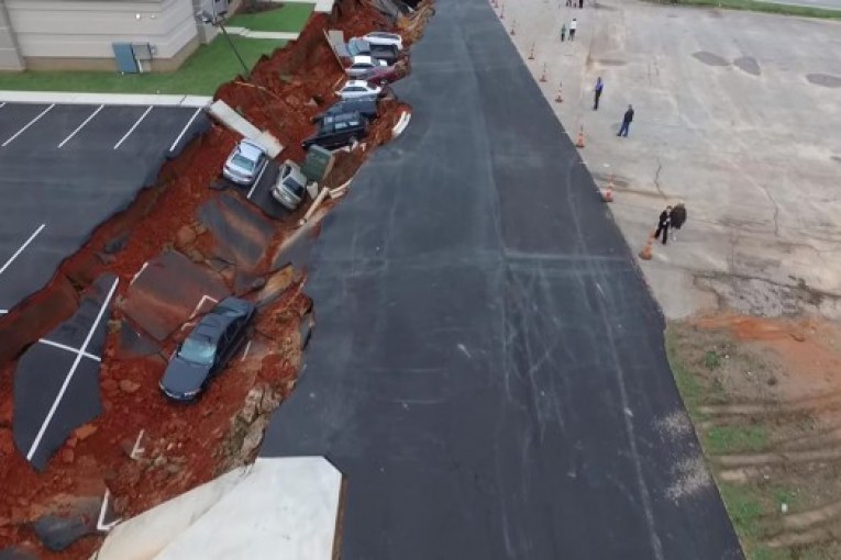 Culvert collapse in Mississippi video