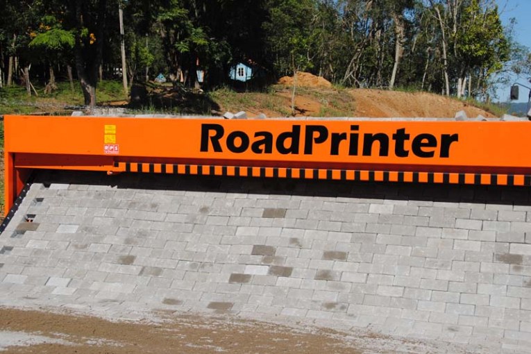 The Roadprinter automates brick paving