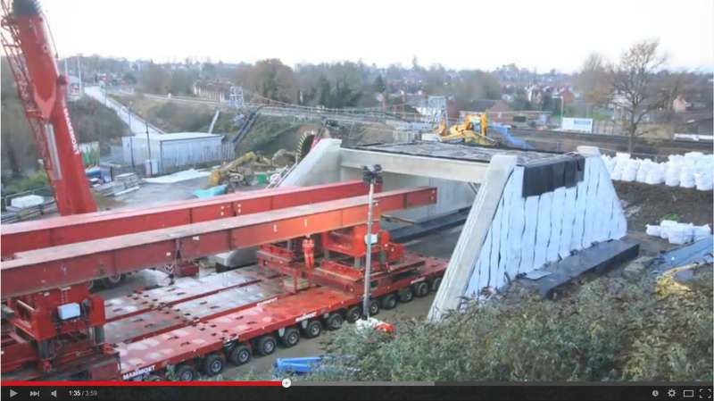 Time-lapse video of Rail Bridge Replacement