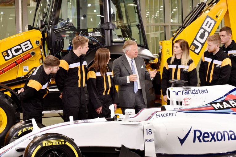 JCB is partnering with F1 Racing team Williams Martini Racing