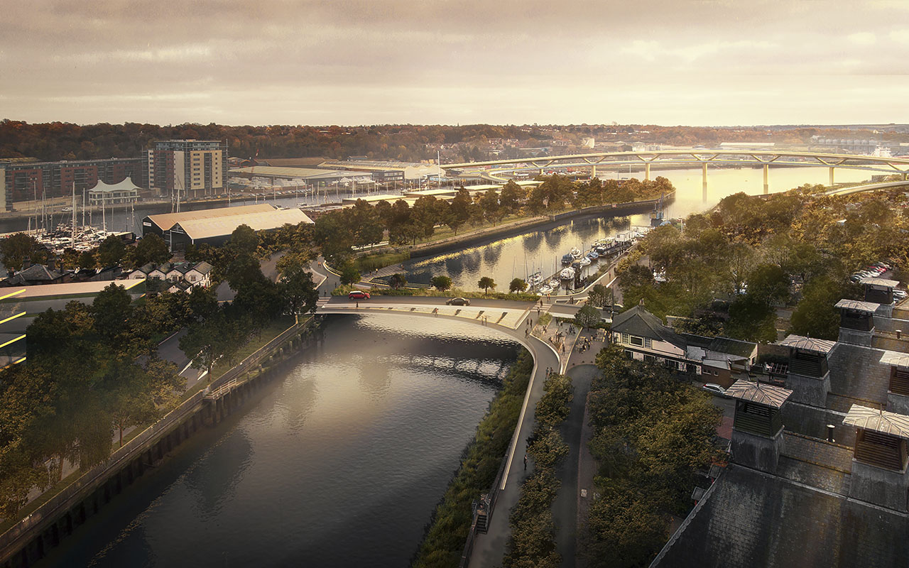 Foster + Partners wins Upper Orwell Crossings Competition in Ipswich, UK