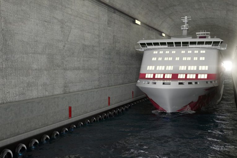 1.7km Tunnel through Norwegian mountain creates a short cut for Ships
