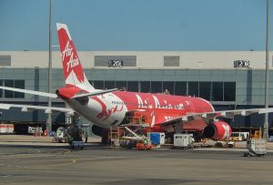Air Asia A330 at Adelaide Airport
