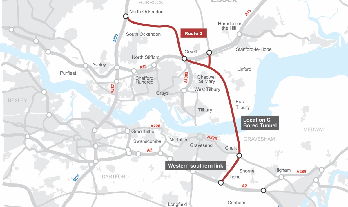 New route for a Lower Thames Crossing and A13 widening announced