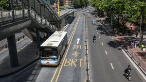 The Yichang BRT system, opened in 2016, has 19 lines and around 260,000 daily users.