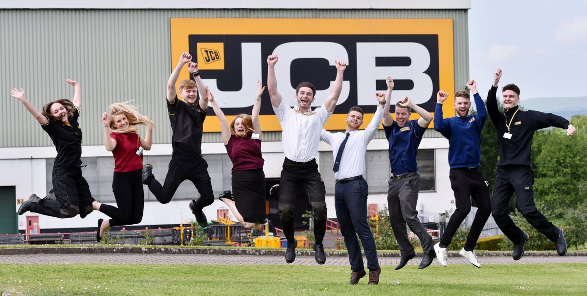 JCB Apprentices ecstatic at reaching finals for Apprentice Team of the Year