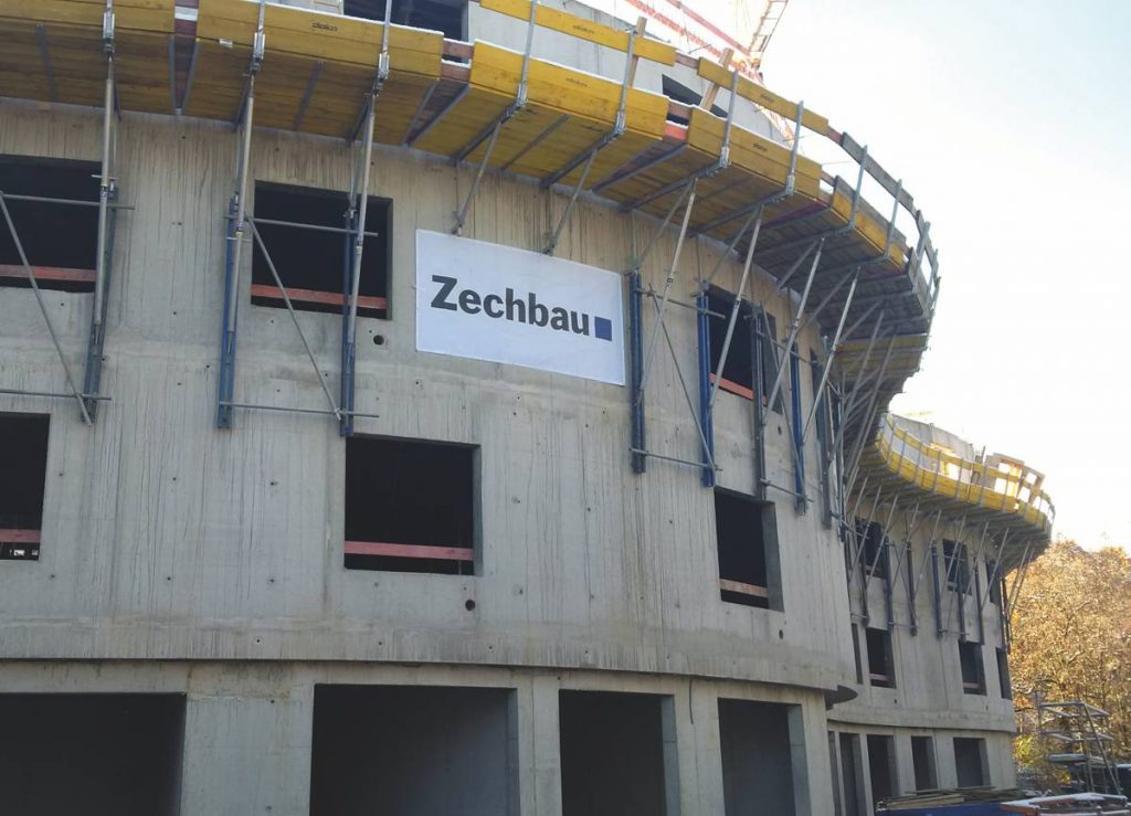 Unusual geometry and best-time progress: formworking operations 50 % faster and commissioning quantities lower on the AWO-Föhrenpark retirement home project.