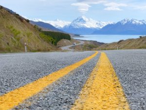 Road to Mount Cook new Zealand by Bernard Spragg