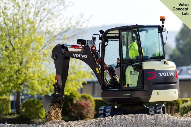 Volvo Construction Equipment unveils the EX2 electric compact excavator prototype