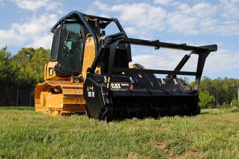 New Cat D3K2 Mulcher hybrid combines the solid Cat D3K2 Dozer with the rugged Cat HM518 Mulcher