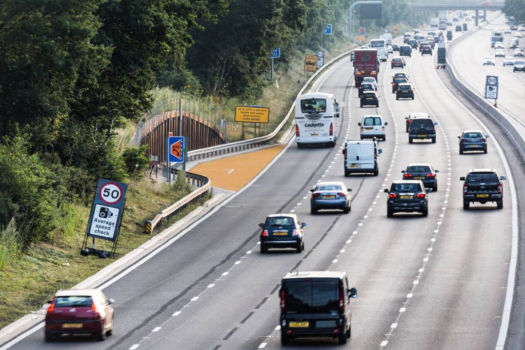 Orange Smart Motorway Orange refuge area
