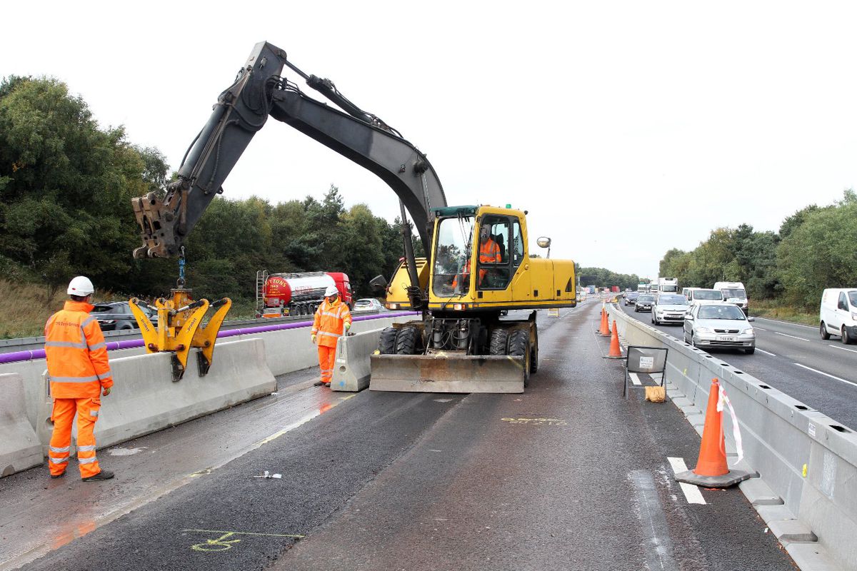 Cheshire’s new smart motorway safety barrier nears completion