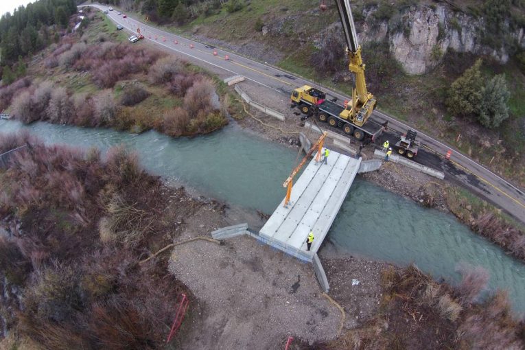 Oldcastle Precast produce post-tensioned bridge slabs for Pine Basin Bridge replacement