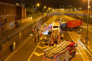 Highways England joined together with the emergency services including West Midlands Fire Service and West Midlands Ambulance service for a special training exercise in Birmingham.