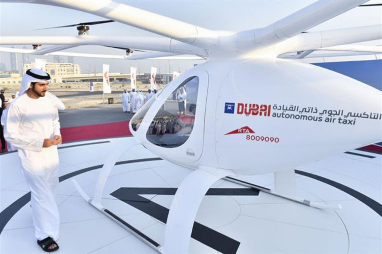 HH Sheikh Hamdan bin Mohammed witnesses first Autonomous Air Taxi test flight in Dubai