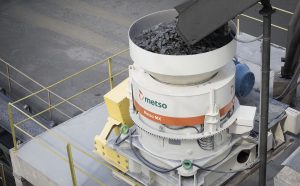 Metso's new MX cone crusher combines for the first-time piston and rotating bowl adjusting technologies previously only available separately on cone crushers.