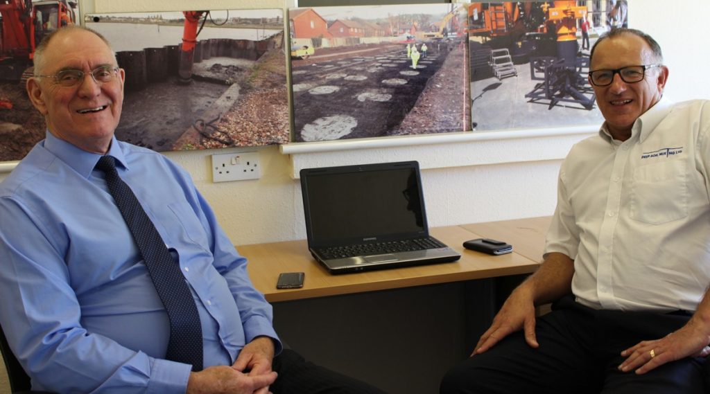 Left to right Colin Critchlow and Robert McGall Directors of Deep Soil Mixing Ltd