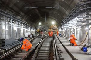 Permanent Elizabeth line track installed at Stepney Green cavern