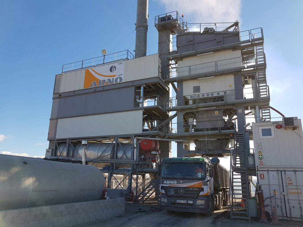 Ammann ABT 280 SpeedyBatch Asphalt Plant at Barcelona Airport