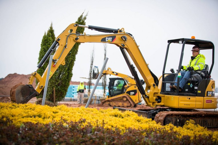 Cat 303E CR mini Hydraulic Excavator slims down for better performance