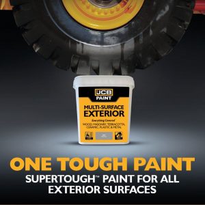 JCB PAINT® has created a paint which has been formulated to make it easy to use on almost any exterior surface and engineered to provide protection against the toughest conditions, like no other paint in the market
