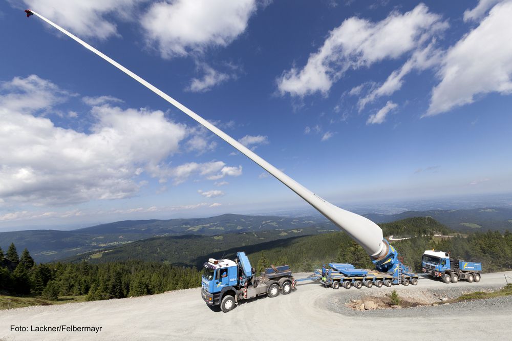 Trio of Liebherr mobile cranes scales mountains to erect wind turbines