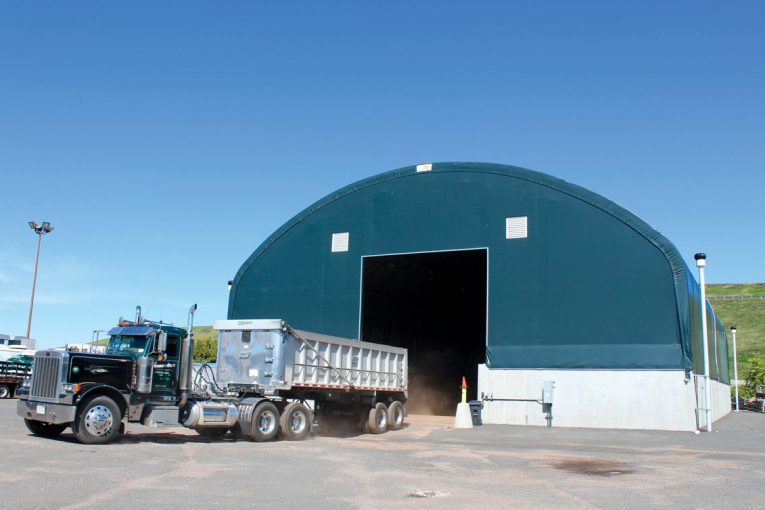 Hartford DPW replaces wooden salt shed with ClearSpan fabric structure