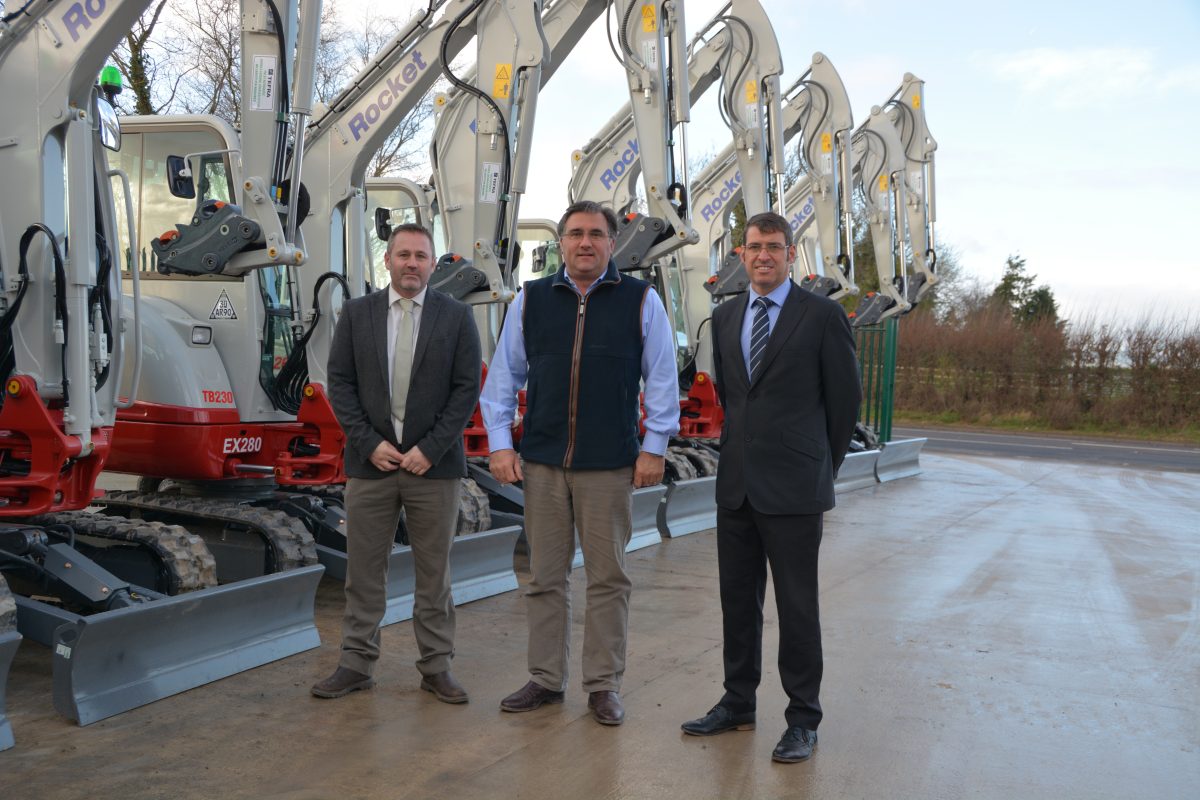 Takeuchi red and grey for Rocket Rentals with £1.2m mini-excavator deal