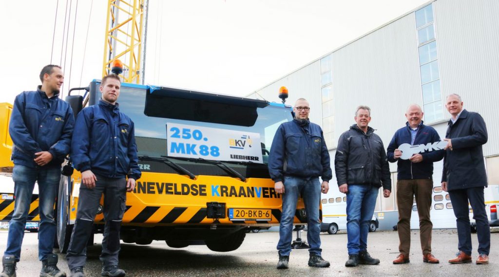 250th Liebherr MK 88 mobile construction crane goes to BKV