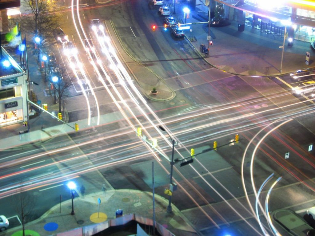 Wilson Boulevard and North Lynn Street Night Traffic - Photo by Mrs Gemstone