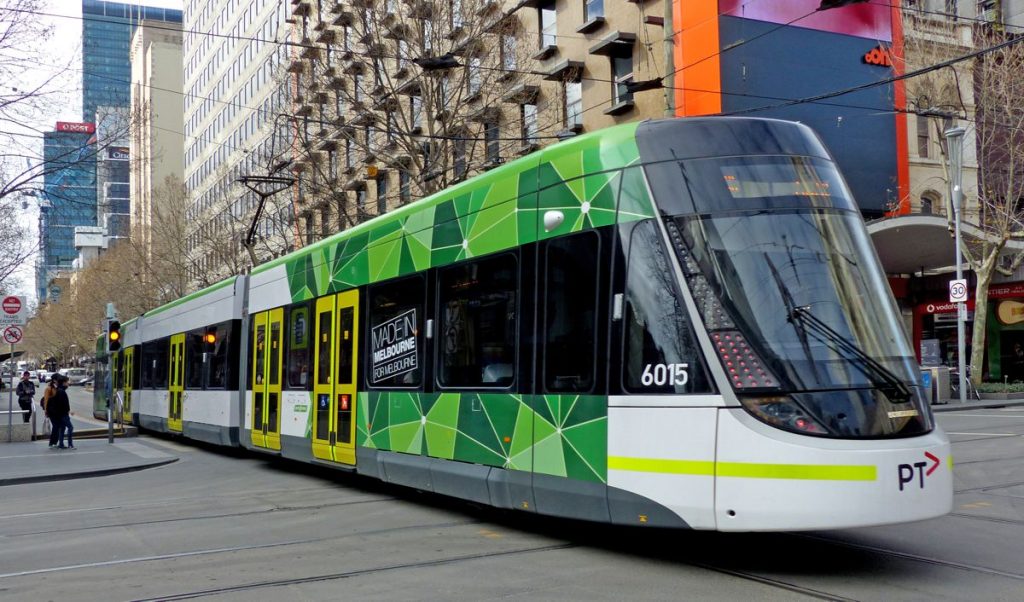 Melbourne Bombardier Tram - Photo by Bernard Spragg