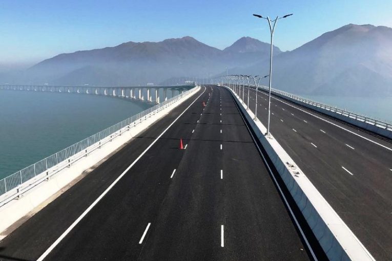 Viaduct section of the Hong Kong to Macau Bridge passes load testing