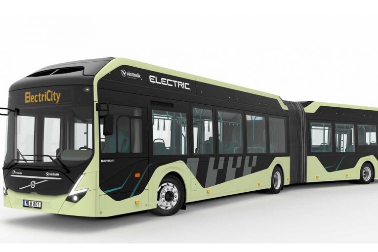 Volvo Electric articulated buses being tested in Sweden