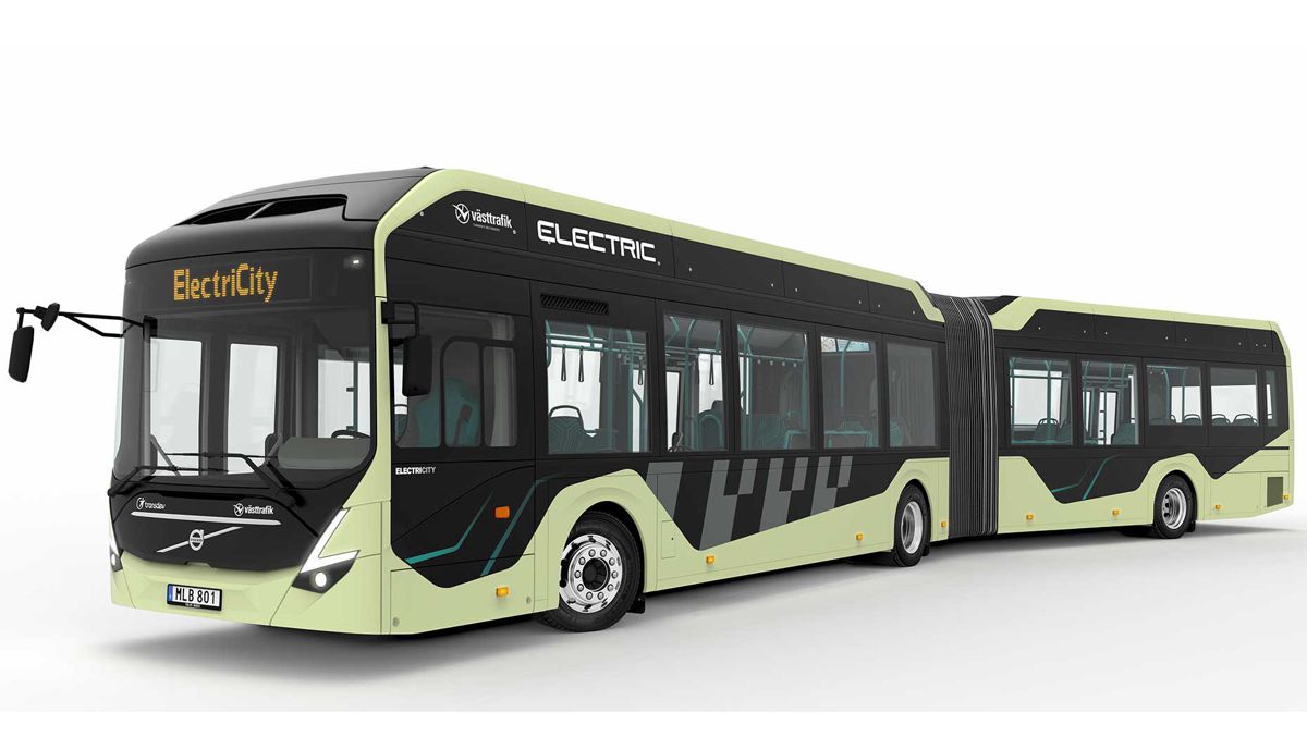 Volvo Electric articulated buses being tested in Sweden