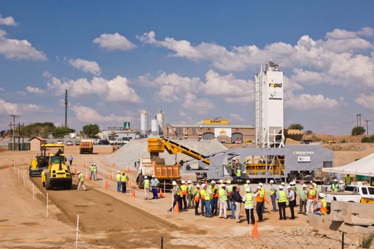 KwaMhlanga doubles roadwork production with Rapidmix Mobile Continuous Concrete Plant