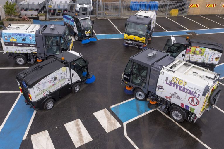 Ringway Hounslow Highways unveils Road Sweeper Fleet with designs by local children