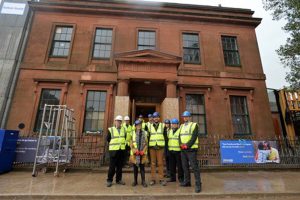 Oliver Mundell MSP, CITB representatives and the Balfour Beatty project team pictured outside the Peter Pan Moat Brae building. Credit: Mark Runnacles Photography