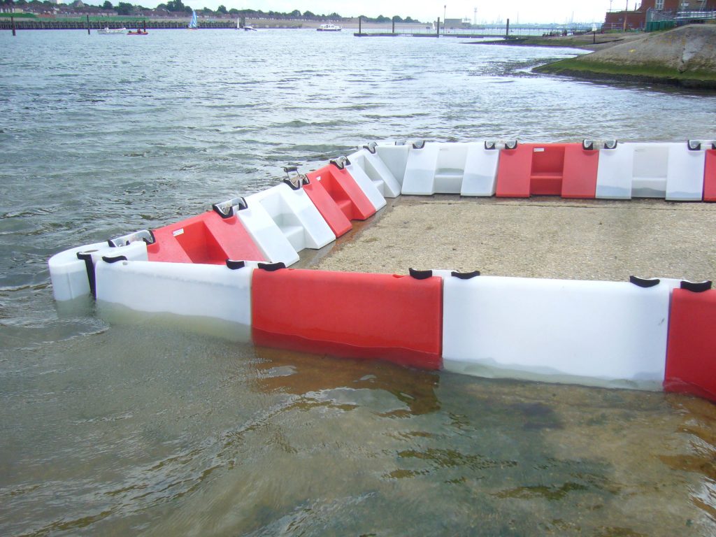Floodstop flood barrier in action