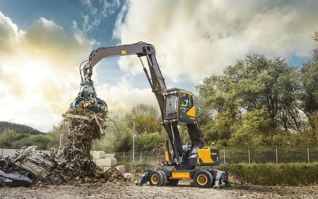 Volvo introduces the EW240E their strongest and most innovative material handler