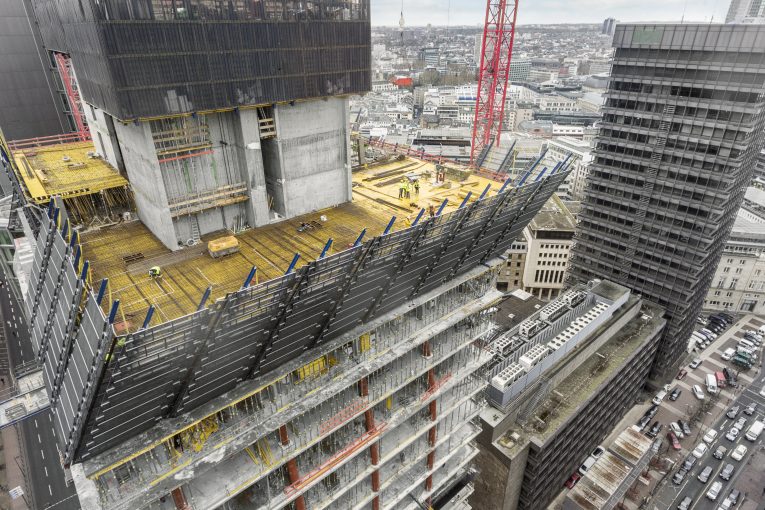 Frankfurt's OMNITURM tower is rising skyward