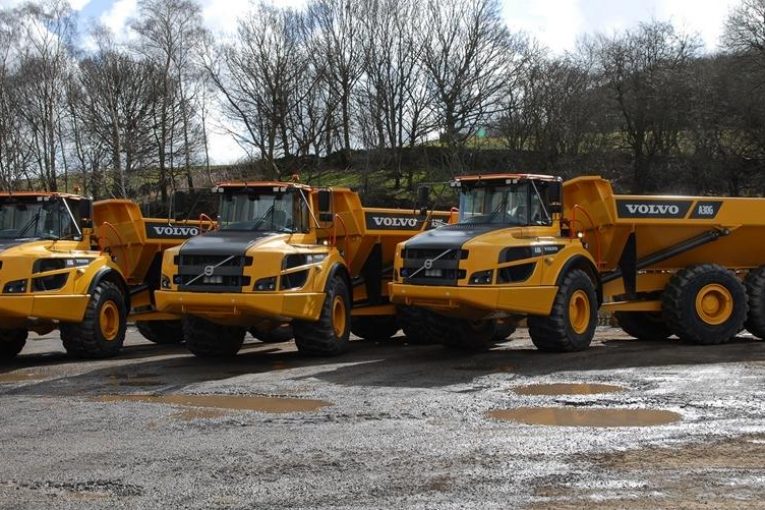 Trio of Volvo A30G articulated haulers head for J C Balls and Sons in Derbyshire