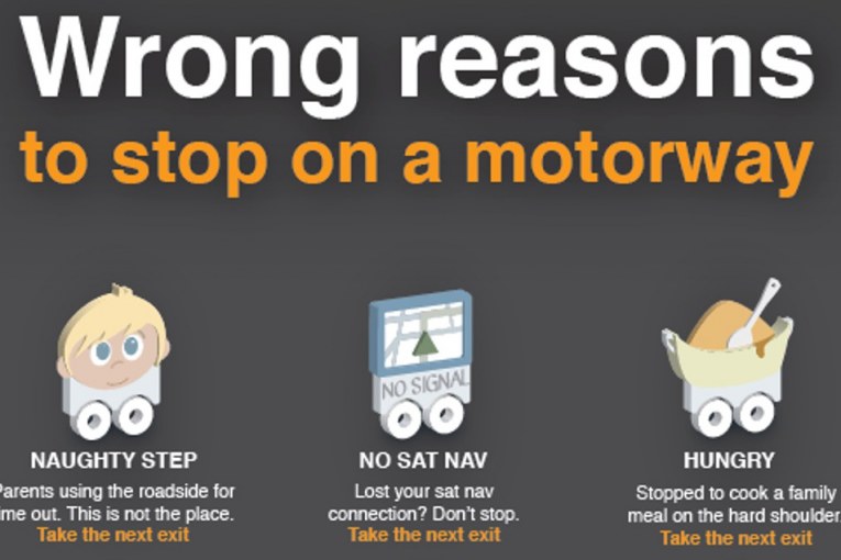 Do not use the motorway hard shoulder as a naughty step