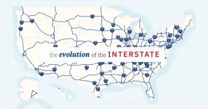 Geotab interactive infographic showcases the Evolution of America's Interstate Highways
