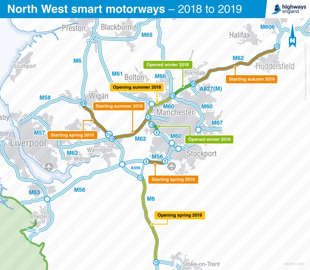 100 miles of extra lanes coming to North West England motorways ...