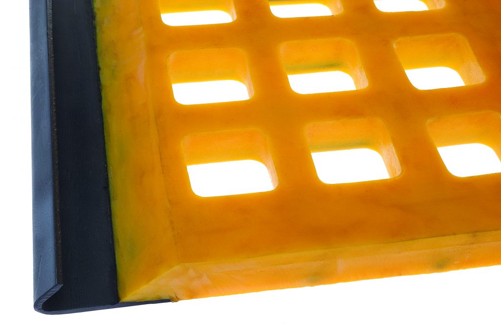 Haver & Boecker Ty-Max screen media eliminates costly deck conversions that are typically required when switching from wire cloth, which requires a cambered deck, because it can be hooked for a cambered deck.
