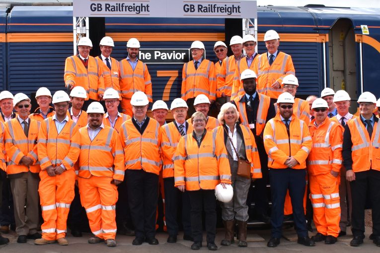 New GB Railfreight locomotive christened by The Worshipful Company of Paviors