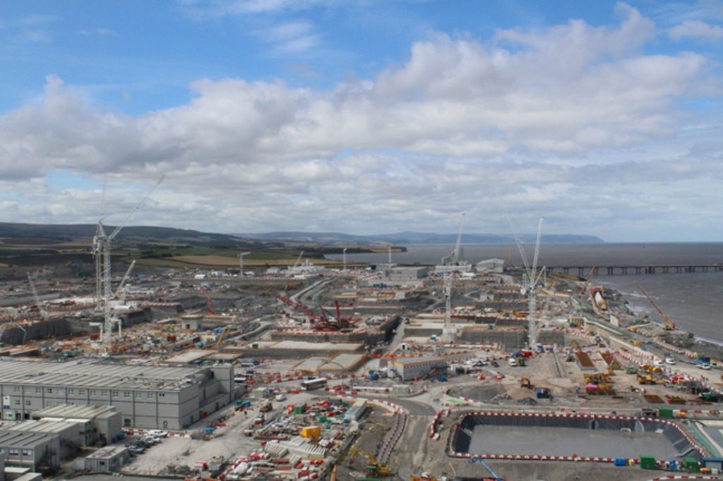Hinkley Point C construction during August 2018