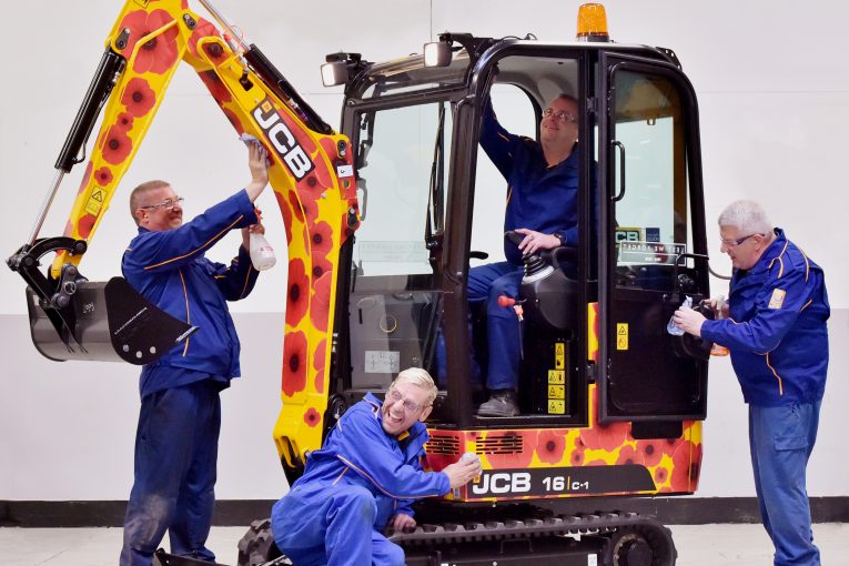 JCB auctions off customised digger for The Royal British Legion