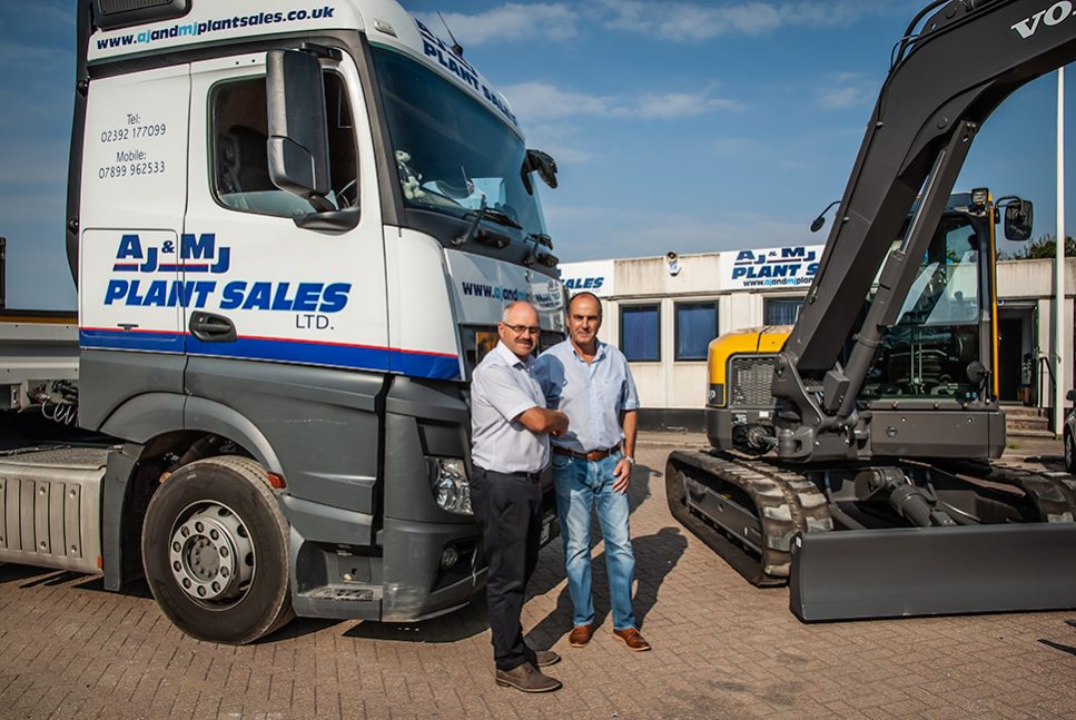 Portsmouth based AJ and MJ Plant Sales goes all out for Volvo Excavators