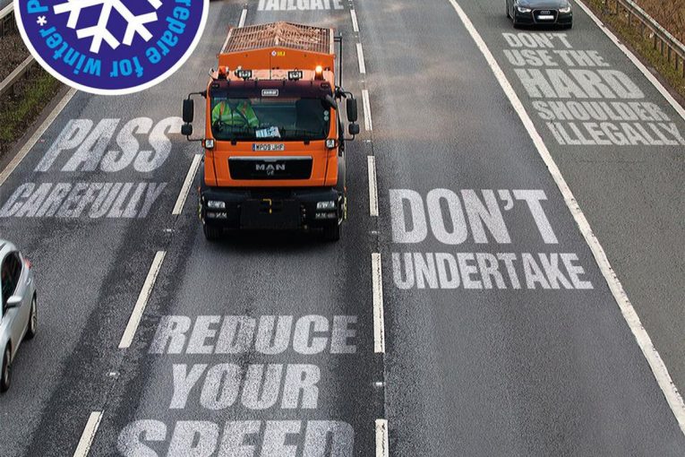Highways England warns drivers to give gritters space to work
